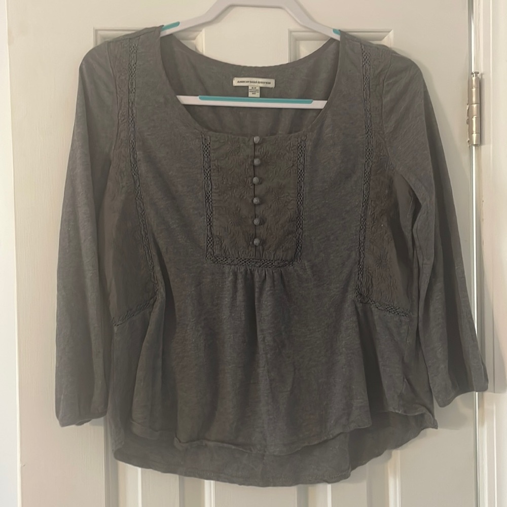 🟩 American Eagle Peasant Blouse